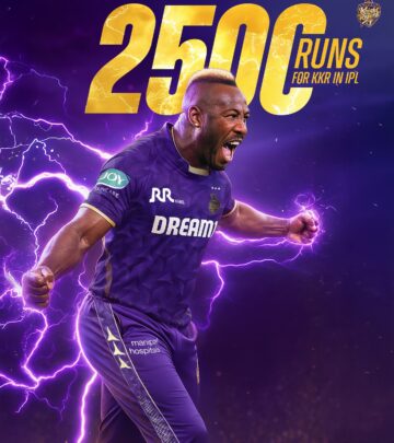Andre Russell’s 2500 Runs Milestone