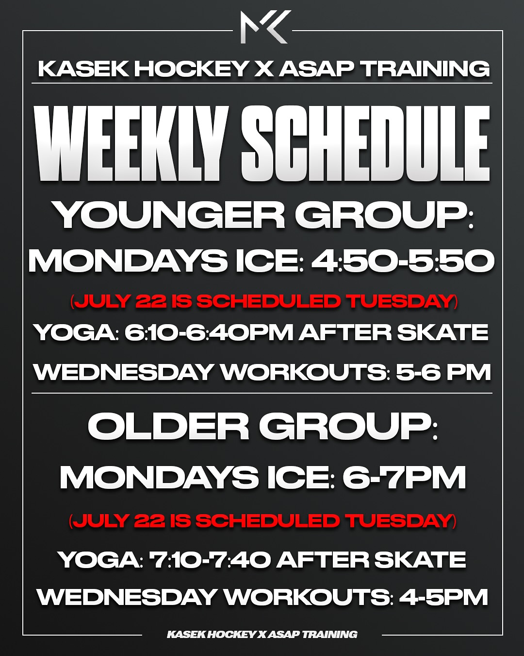 ASAP x KASEK Elite Summer Hockey Program