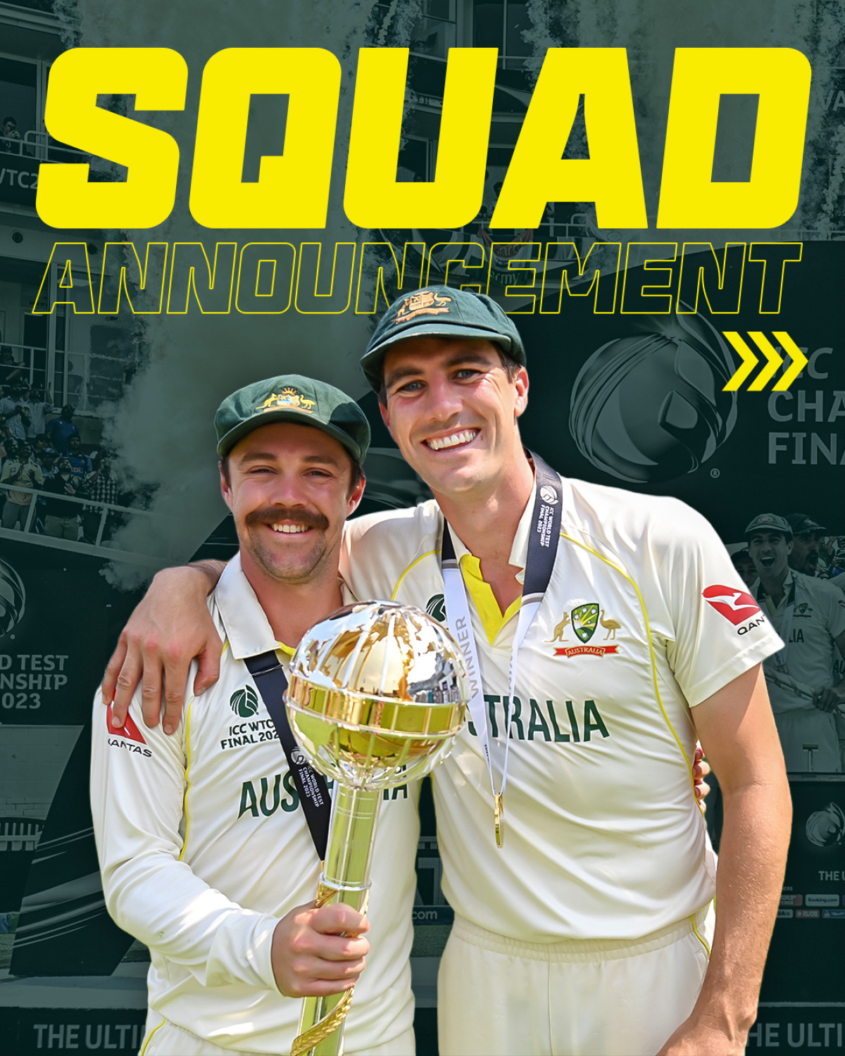Aussie Squad Unveiled For 2025 Test Championship Final Australia's elite cricket squad debuts for the ICC Test Final and West Indies tour Live!!