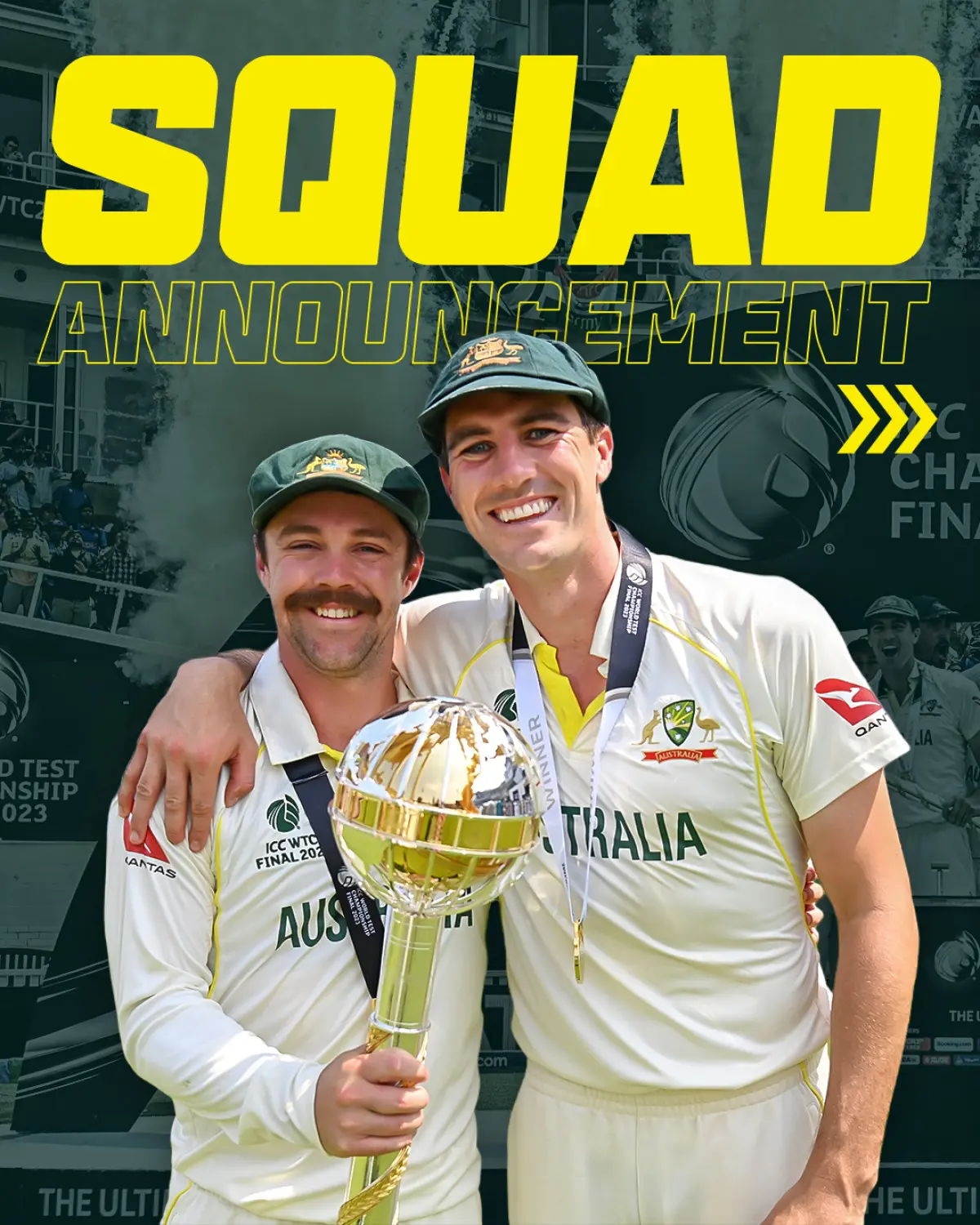 Australia's elite cricket squad debuts for the ICC Test Final and West Indies tour Live!!