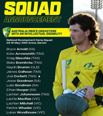 Darwin camp: Australian men’s intellectually disabled cricketers boost inclusion and skill.