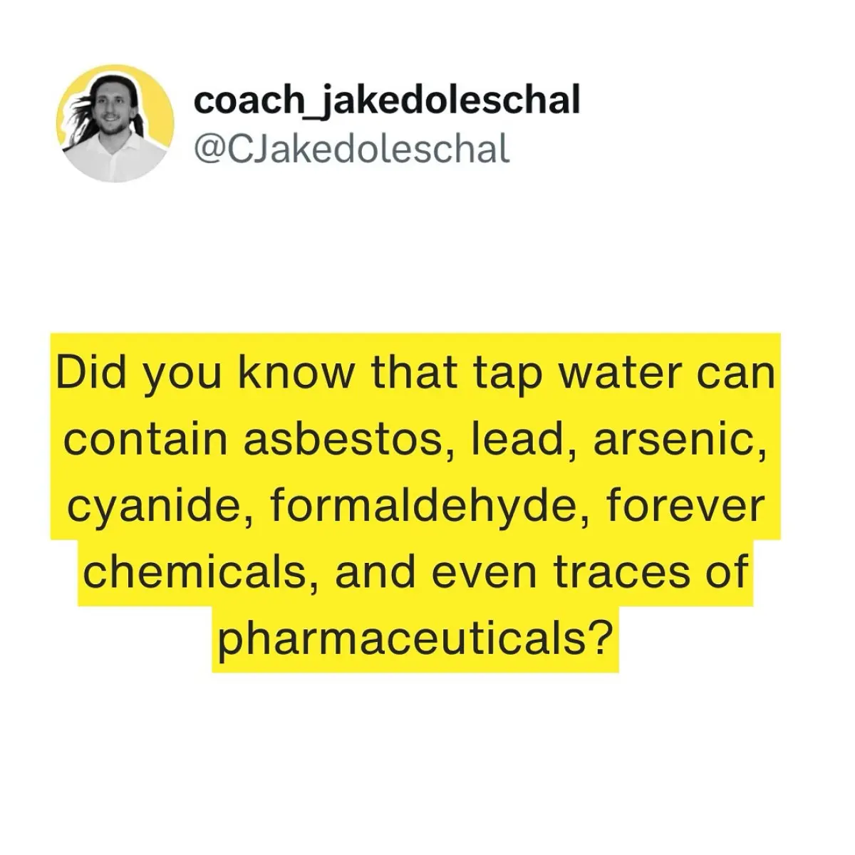 Australian Tap Water: Hidden Contaminants Revealed Holistic coach Jake Doleschal warns of hidden contaminants in Australian tap water, urges better filtration.
