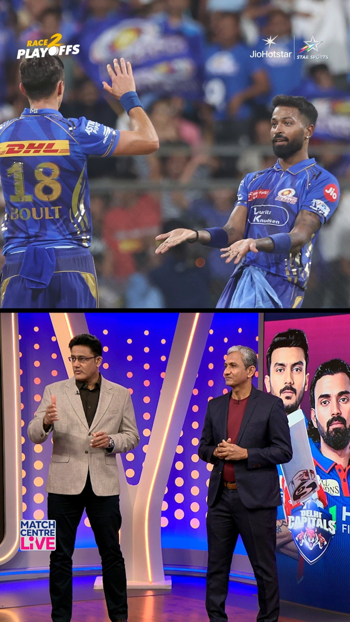 Battle For Top Position: MI vs PBKS Playoffs Showdown Kumble and Bangar dissect the IPL playoffs showdown as MI and Punjab vie for elite spots!!