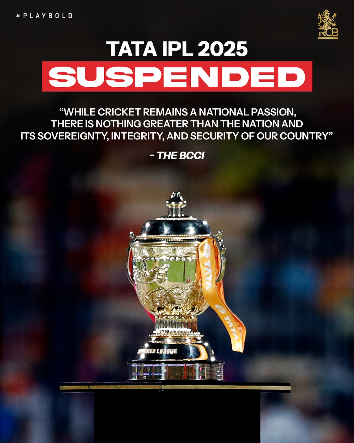 BCCI halts tournament action amid national crisis while backing the armed forces and nation’s spirit.