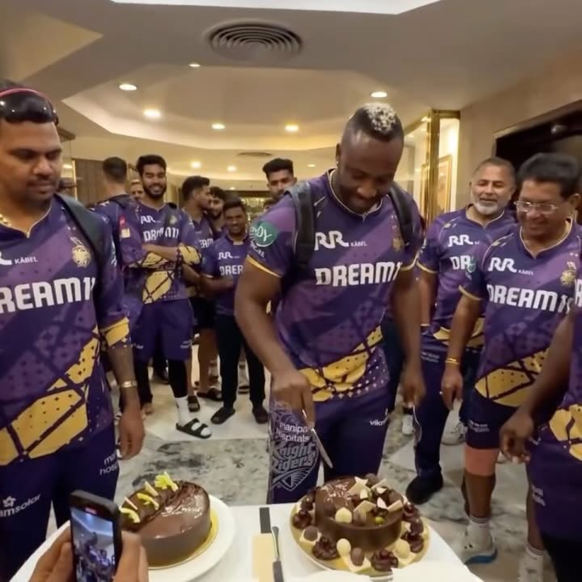 Birthday Rituals At TATA IPL 2025: Star Celebrations Birthday bash As Andre Russell and Sunil Narine celebrate special day.