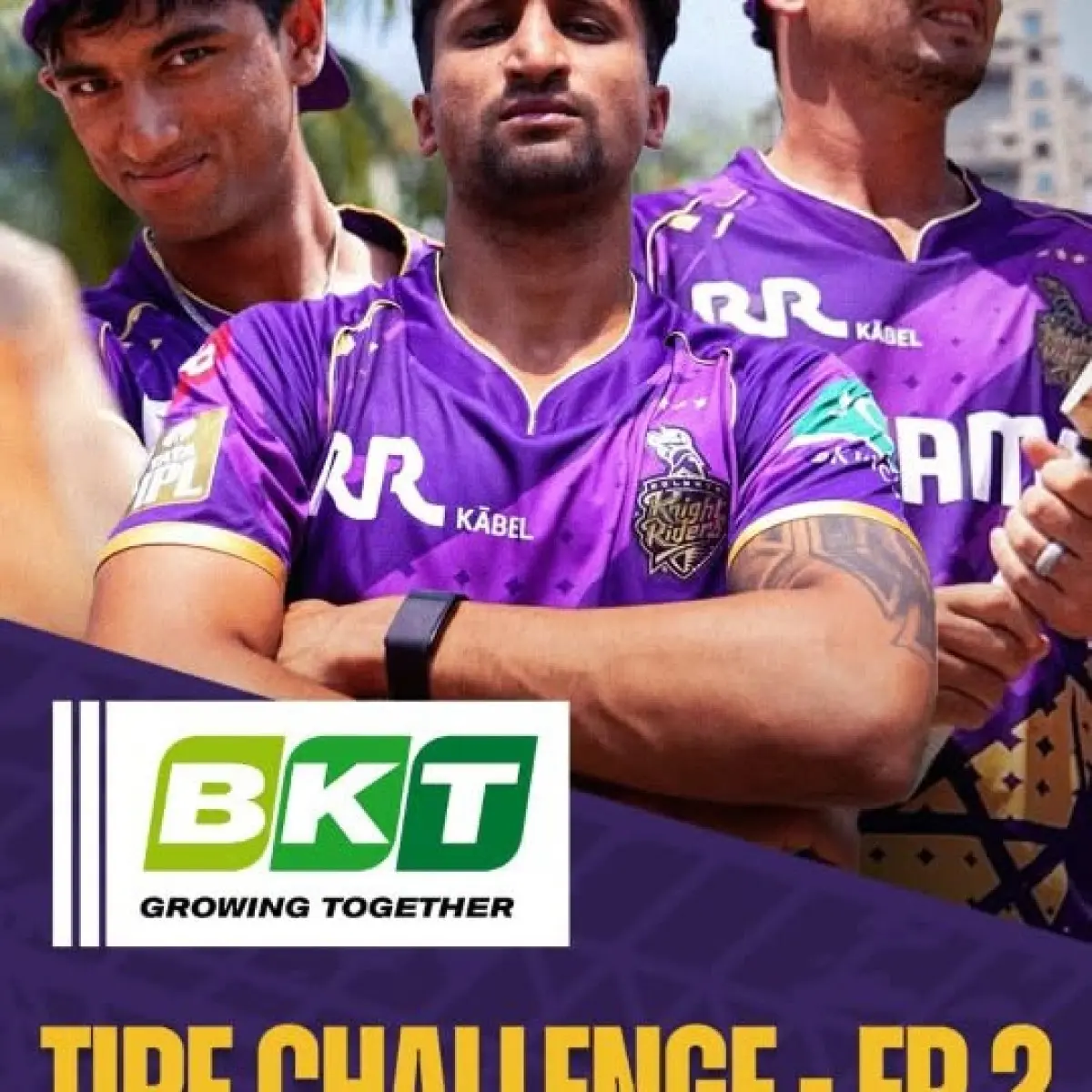 BKT Tires Batting Challenge Episode 2 Kicks Off New shots, bold banter and tire tricks by KKR stars drive excitement in cricket's arena.!!