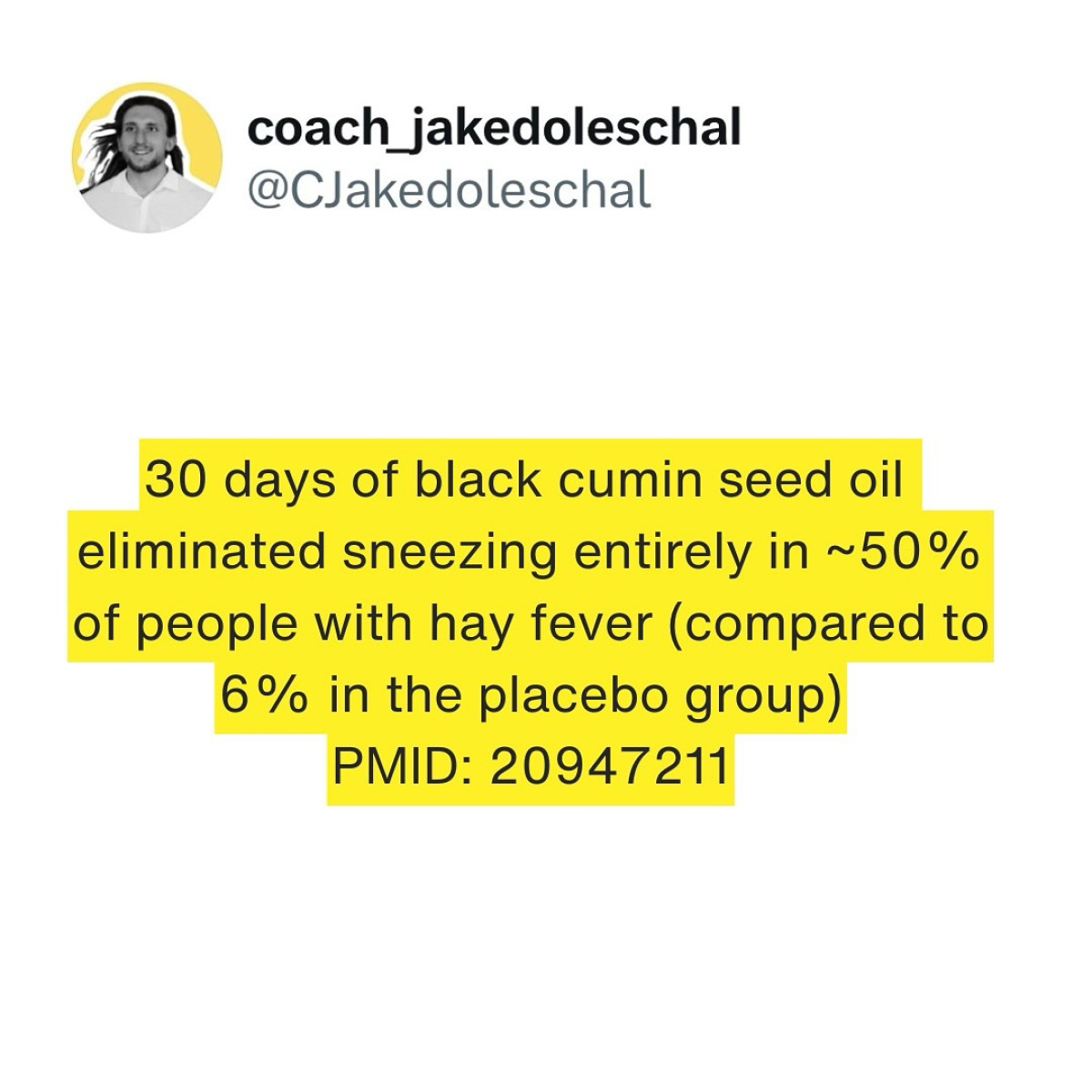 Black Cumin Seed Oil Boosts Allergy Relief Coach Jake Doleschal shares natural health tips for seasonal sniffles and breathing ease!