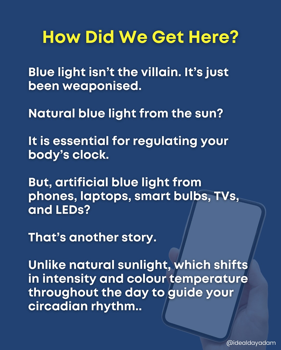 Blue Light Disrupts Your Rhythm