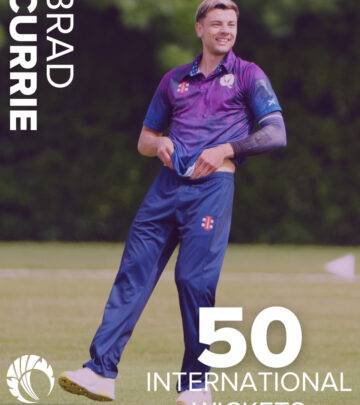 Brad Currie Achieves 50 International Wickets