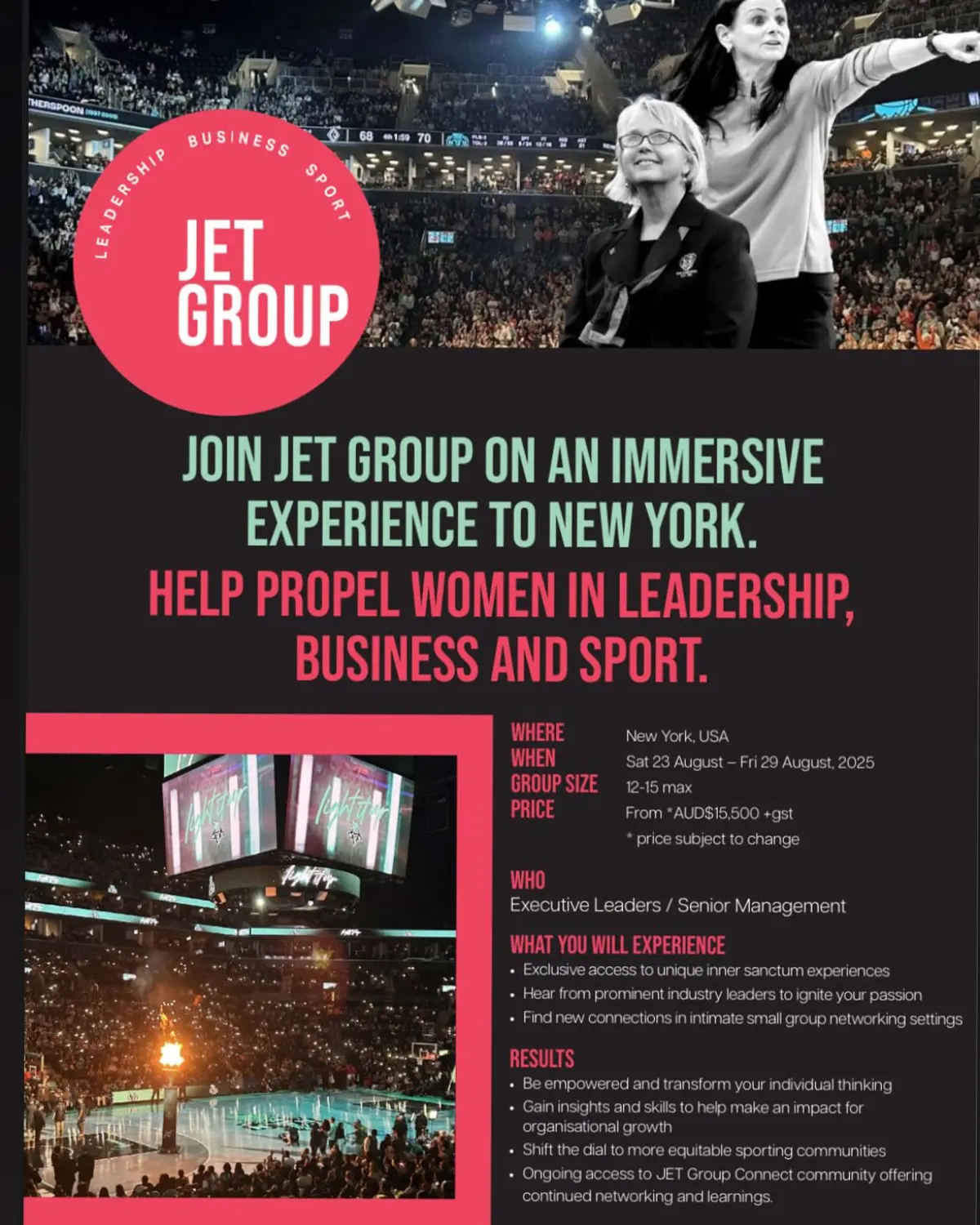Business of Sport Immersion In NYC Kicks Off Immerse in sports business: NYC event offers insider insights with courtside WNBA perks!!!