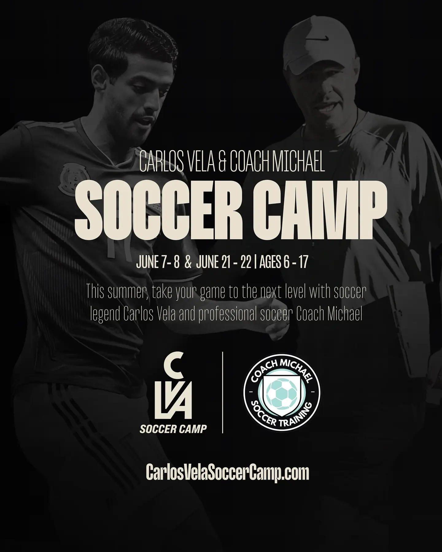 Carlos Vela And Coach Michael Host Soccer Camp Join the exclusive youth training camp in Los Angeles with pro soccer legends this June!!