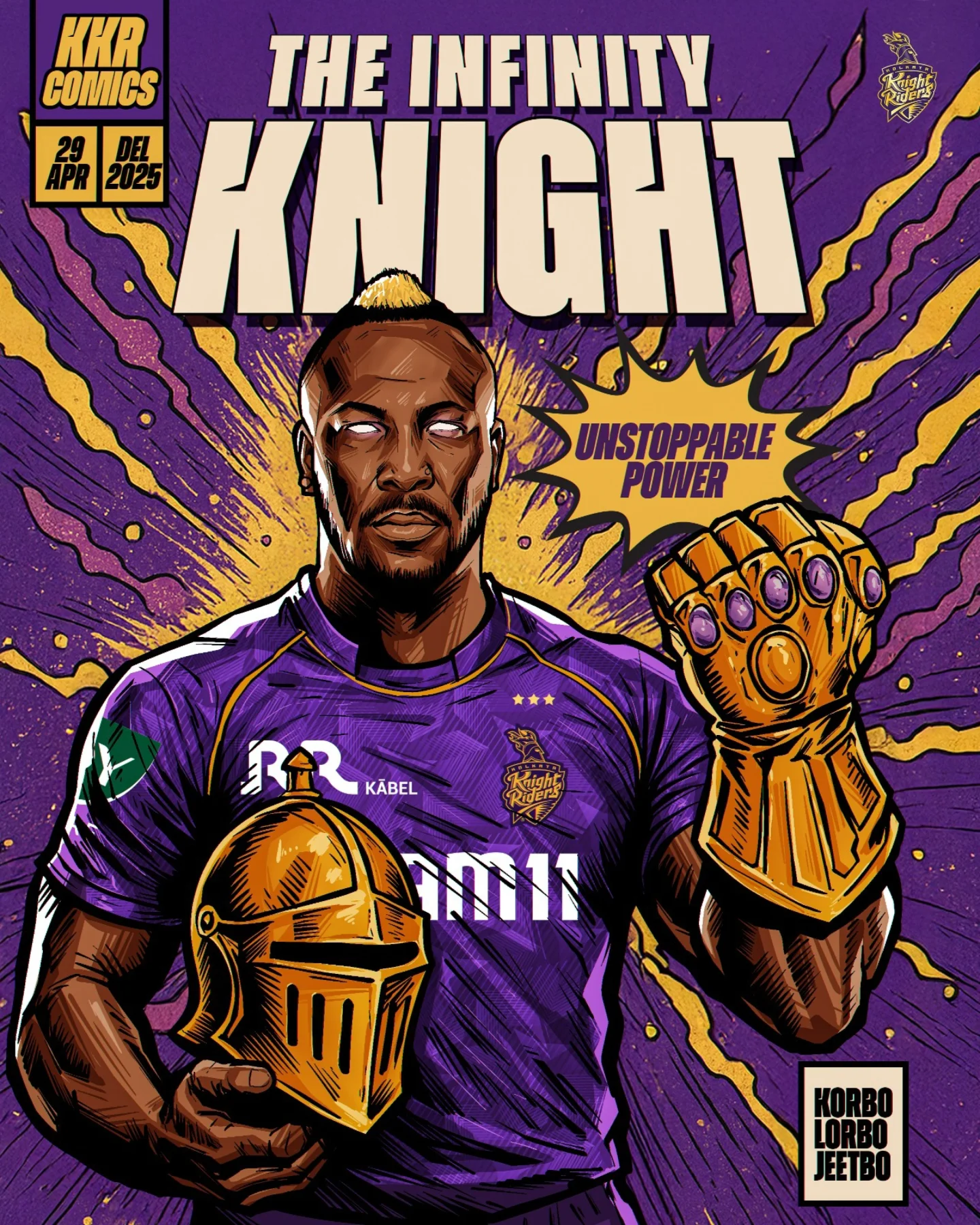 Charged With Russ Energy: Andre Russell Ignites IPL Andre Russell electrifies IPL 2025 with dynamic power and relentless cricket brilliance!!