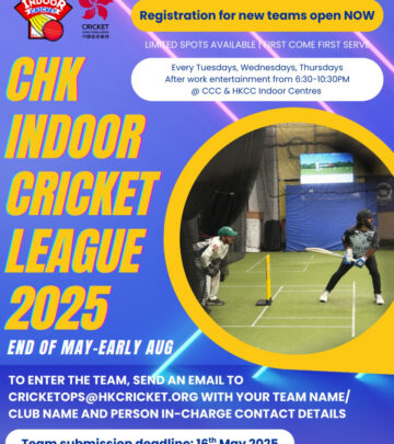 Indoor Cricket Excitement Awaits From May Through August at CCC And HKCC Indoor Centres!