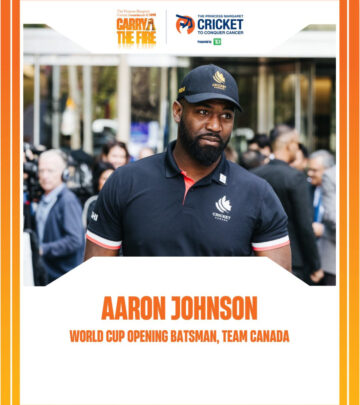 Cricket Star Aaron Johnson Champions Charity