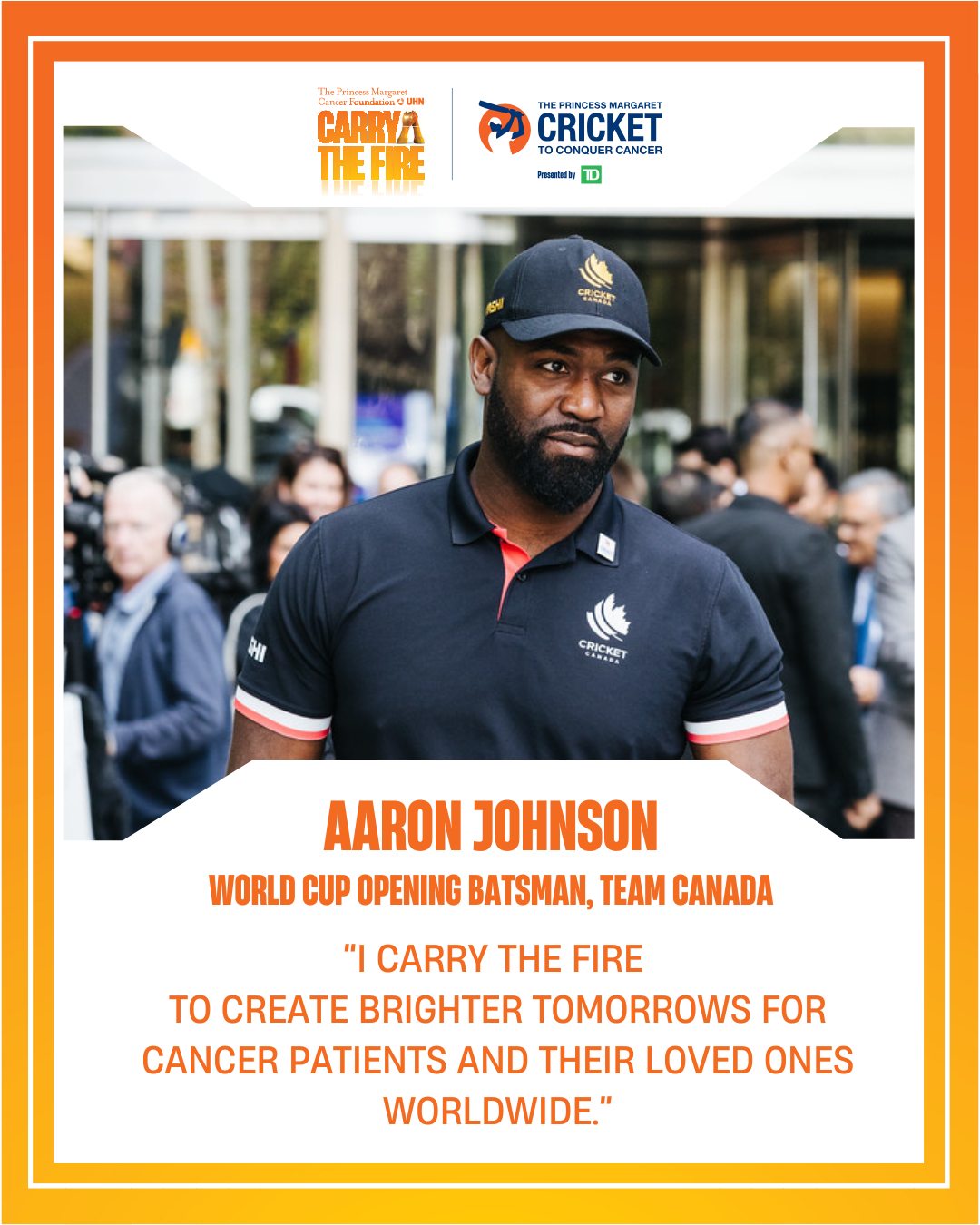 Cricket Star Aaron Johnson Champions Charity