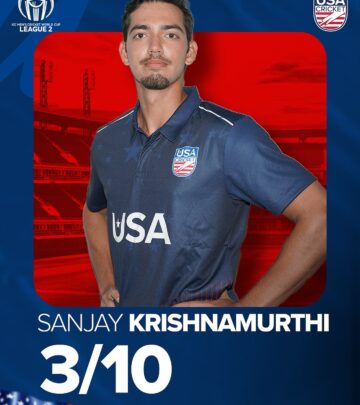 Cricket Star Sanjay Krishnamurthi Shines Against Canada