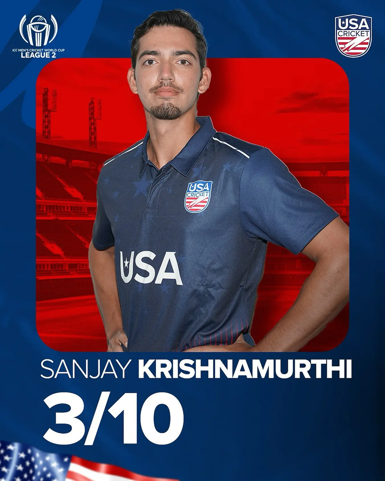 Cricket Star Sanjay Krishnamurthi Shines Against Canada Catch thrilling moments from USA sport as our bowler delivers a stellar three-wicket haul!