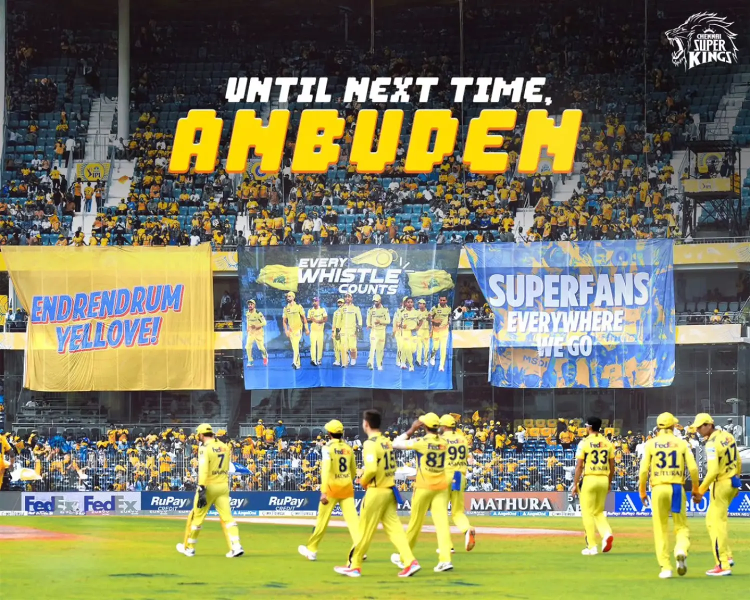 CSK thanks fans with heartfelt promise: ritual selfies and lap of thanks return in 2026!!!!
