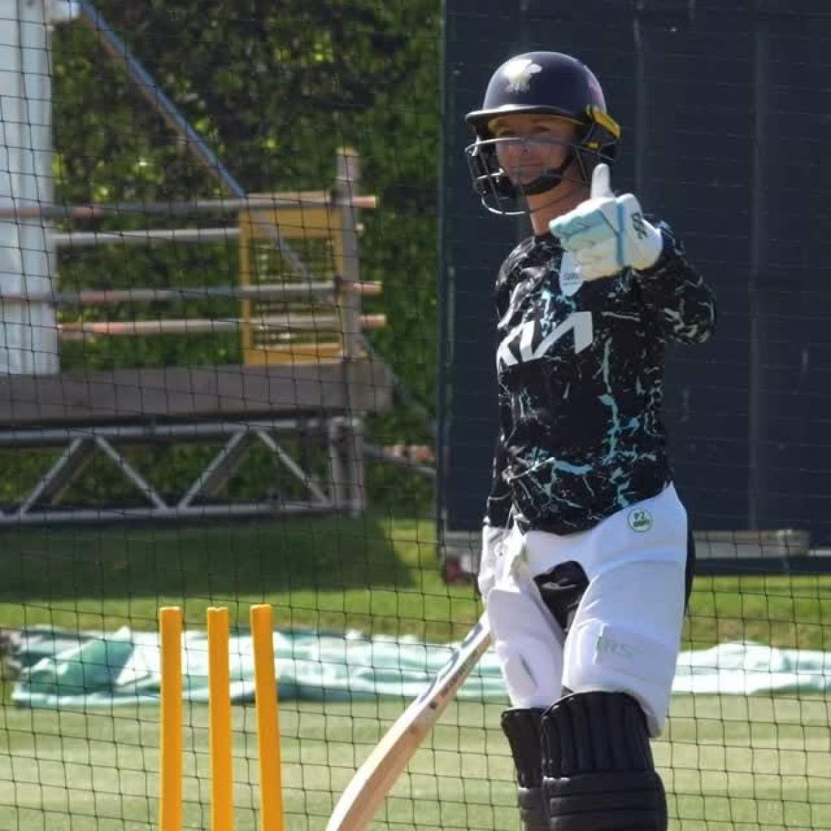 Danni Wyatt-Hodge Powers Through Training Nets At Surrey Cricket Danni Wyatt-Hodge powers through training in Surrey nets, showcasing passion and precision!