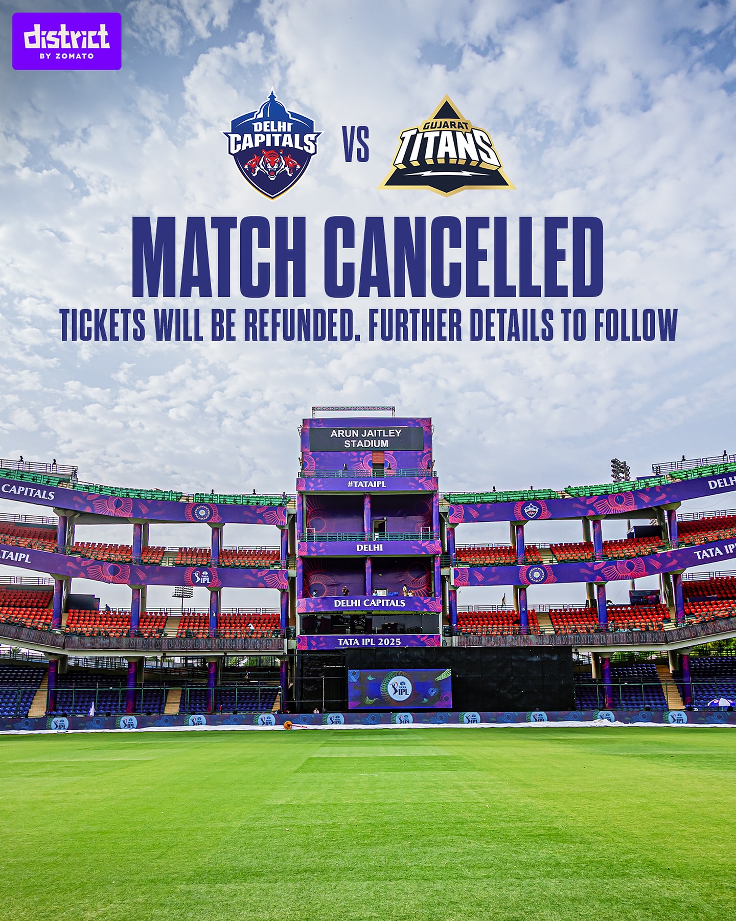Latest ticket update for upcoming Delhi Capitals match sparks excitement among fans.