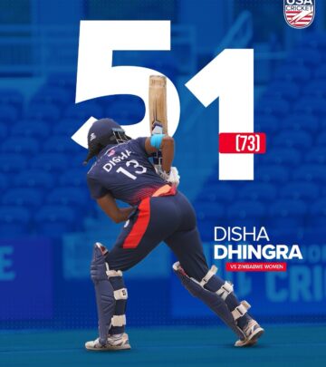 USA vice-captain dazzles batting in an electrifying USA Vs ZIM showdown today.