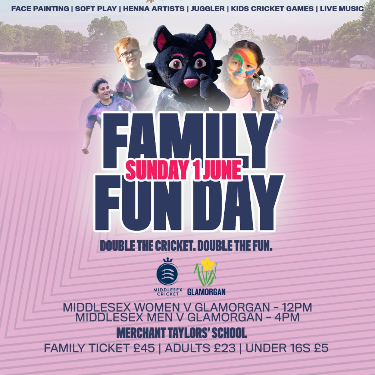 Double cricket thrills at Merchant Taylors’ School; family fun for £45 double header Now!