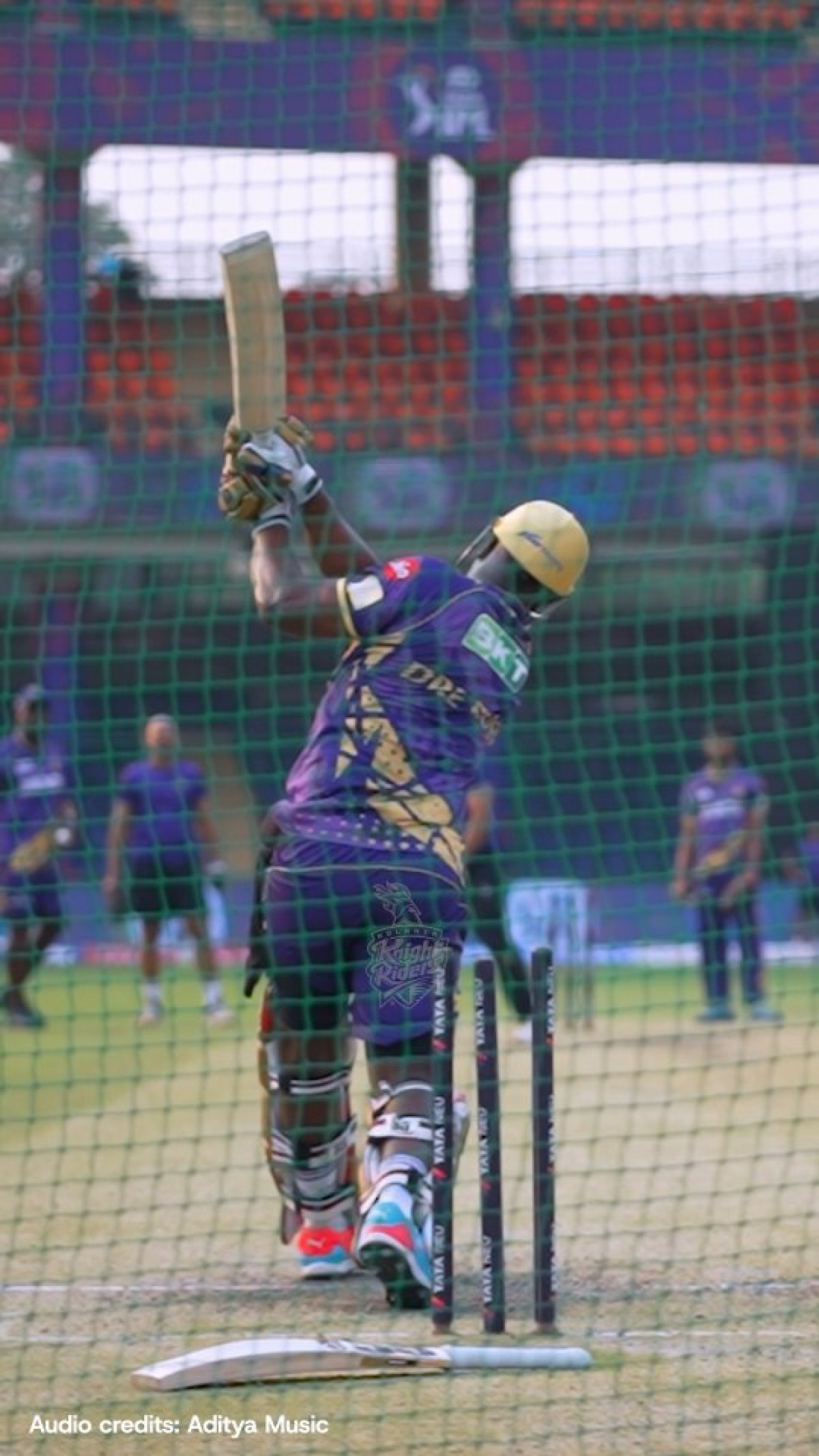 Dre Russ Unleashes Power In TATA IPL 2025 Andre Russell lights up TATA IPL with fierce energy, unrivaled skill and raw power on fire.