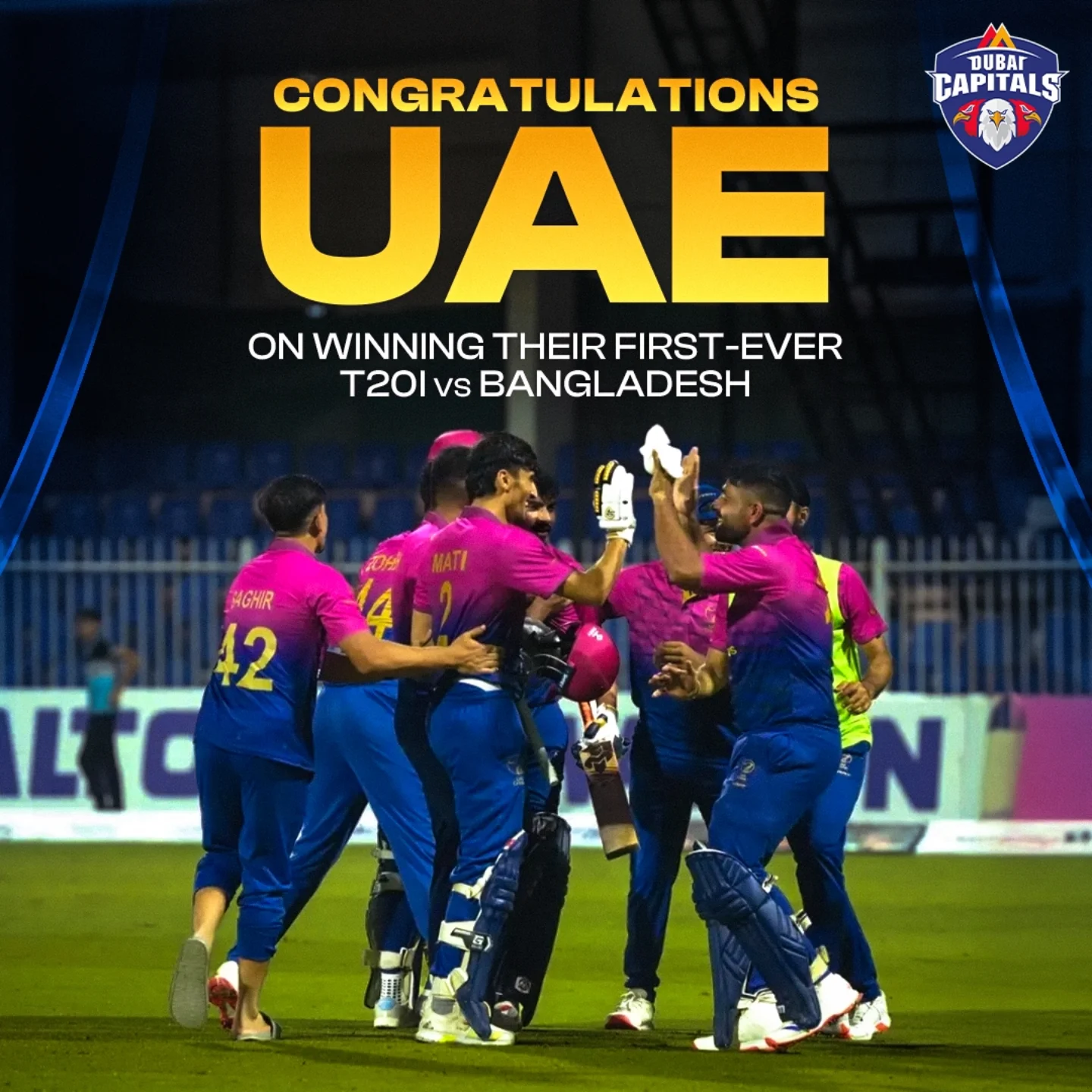 Dubai Capitals Secure International Victory Honoring a stellar triumph with global spirit, bold resolve, and pure unmatched team pride.