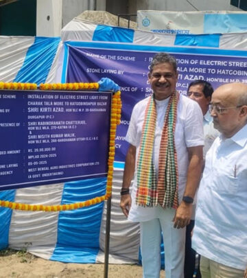 Electric Street Light Scheme Stone Laying In Burdwan