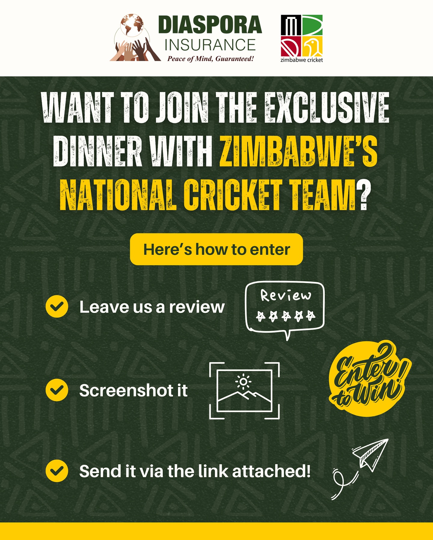 Exclusive Dinner With Zimbabwe Cricket Team