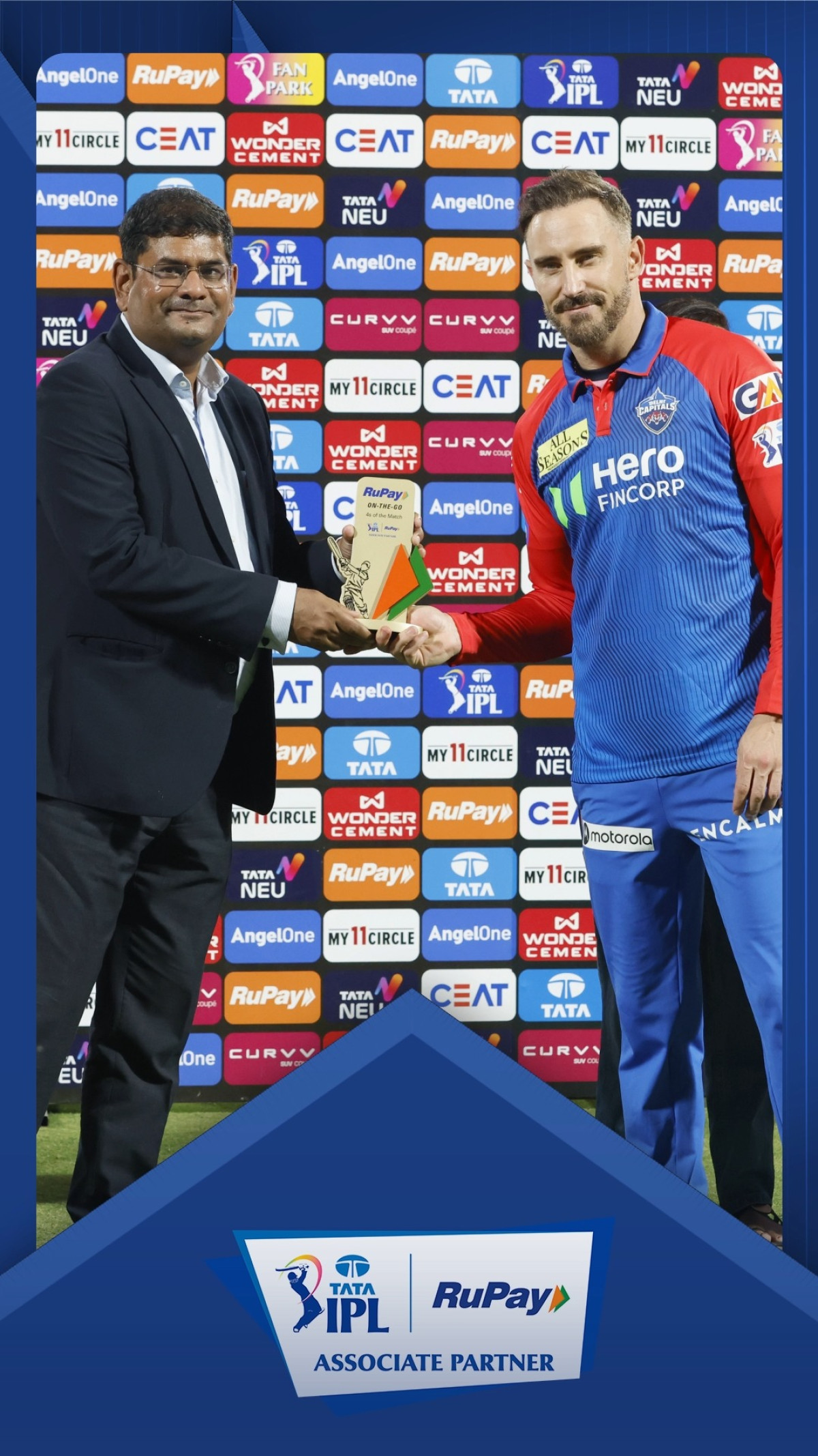 Faf du Plessis Steals Spotlight With RuPay On-the-Go 4s Award IPL action heats up as South African cricketer wins RuPay award.