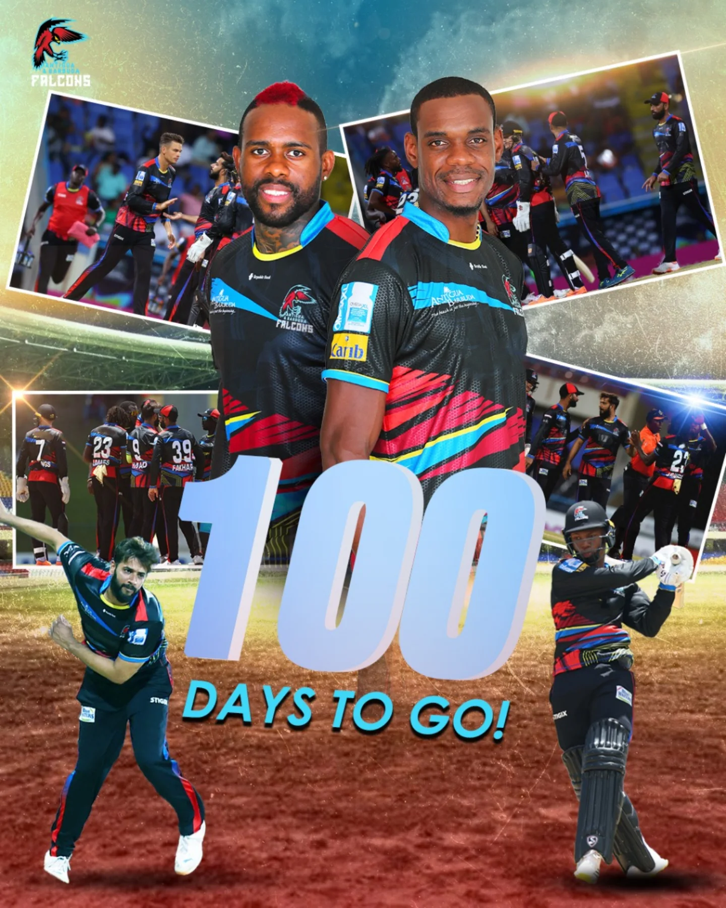 Falcons Prepare For Second Flight In CPL25 Falcons aim to soar again in CPL25 as their second flight departs within 100 vibrant days!