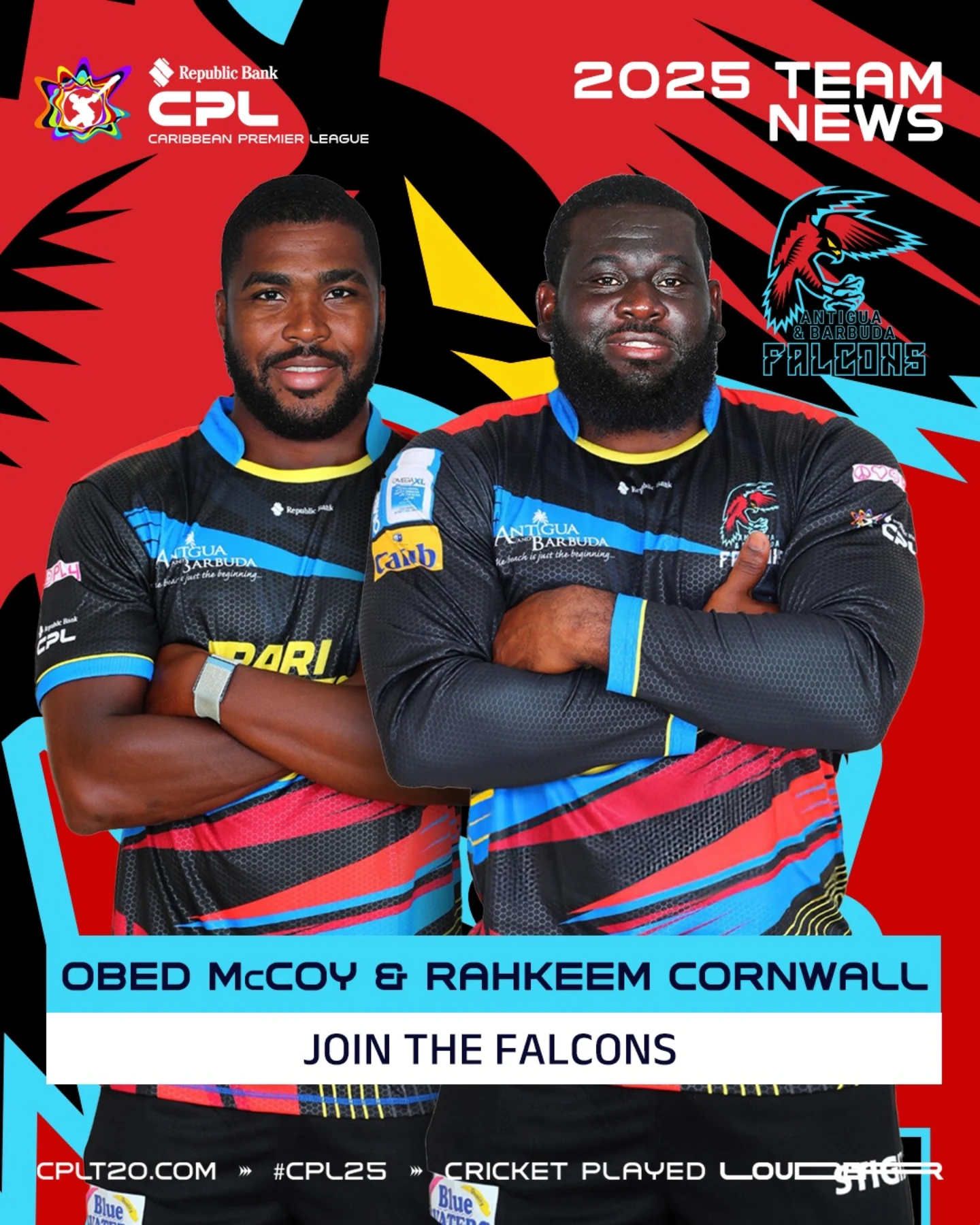 Falcons Sign Rahkeem Cornwall And Obed McCoy Falcons boost their CPL25 lineup with bold moves as Cornwall and McCoy join the squad now.