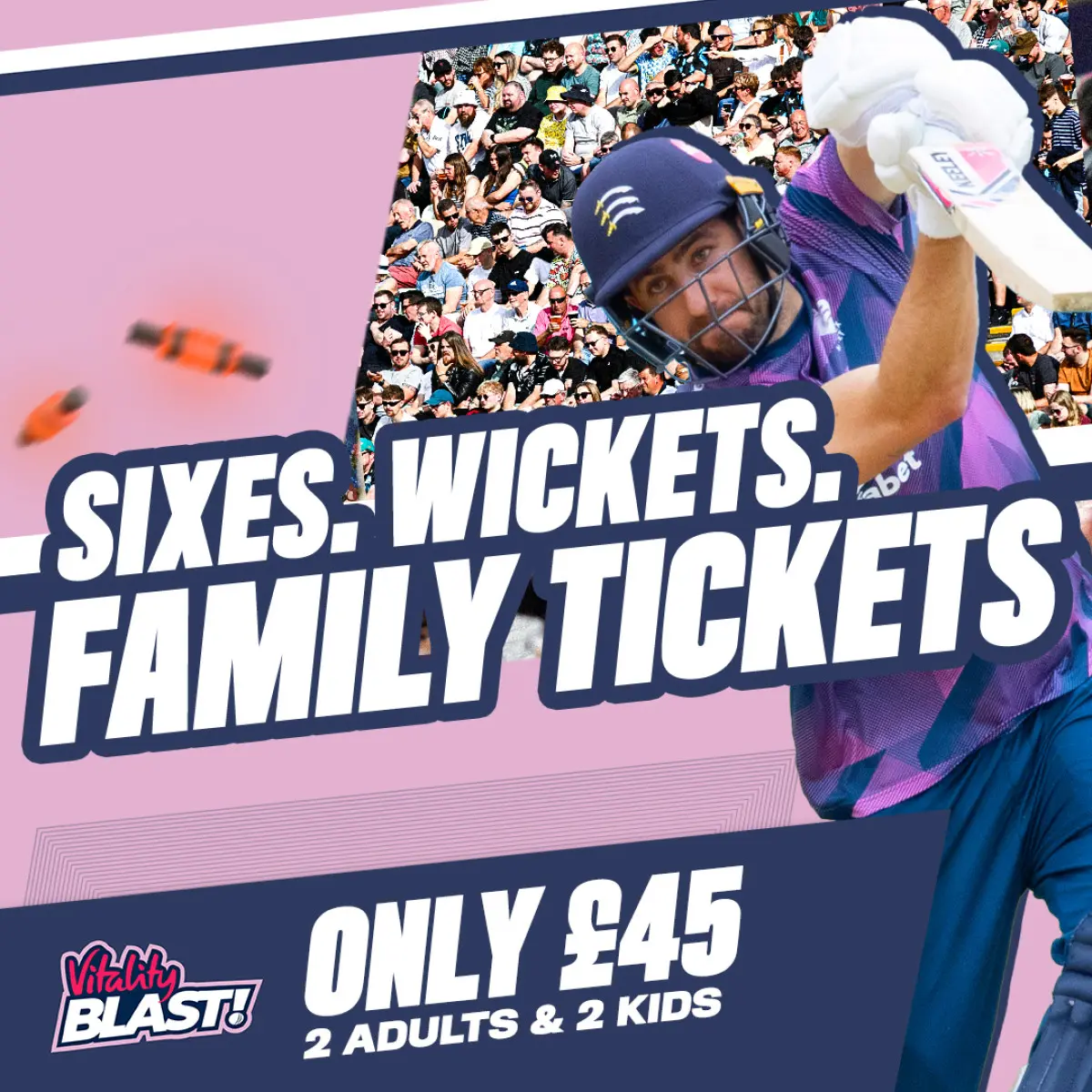 Family Day Out: Vitality Blast Cricket Offer Experience thrilling domestic cricket action with a family ticket deal at Merchant Taylors' School in 2025.