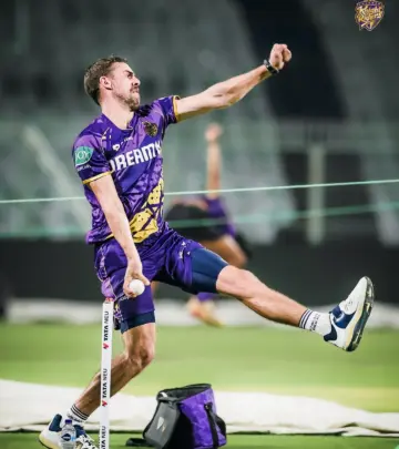KKR’s electrifying Instagram post showcases bowler Anrich Nortje gearing up for IPL 2025!!