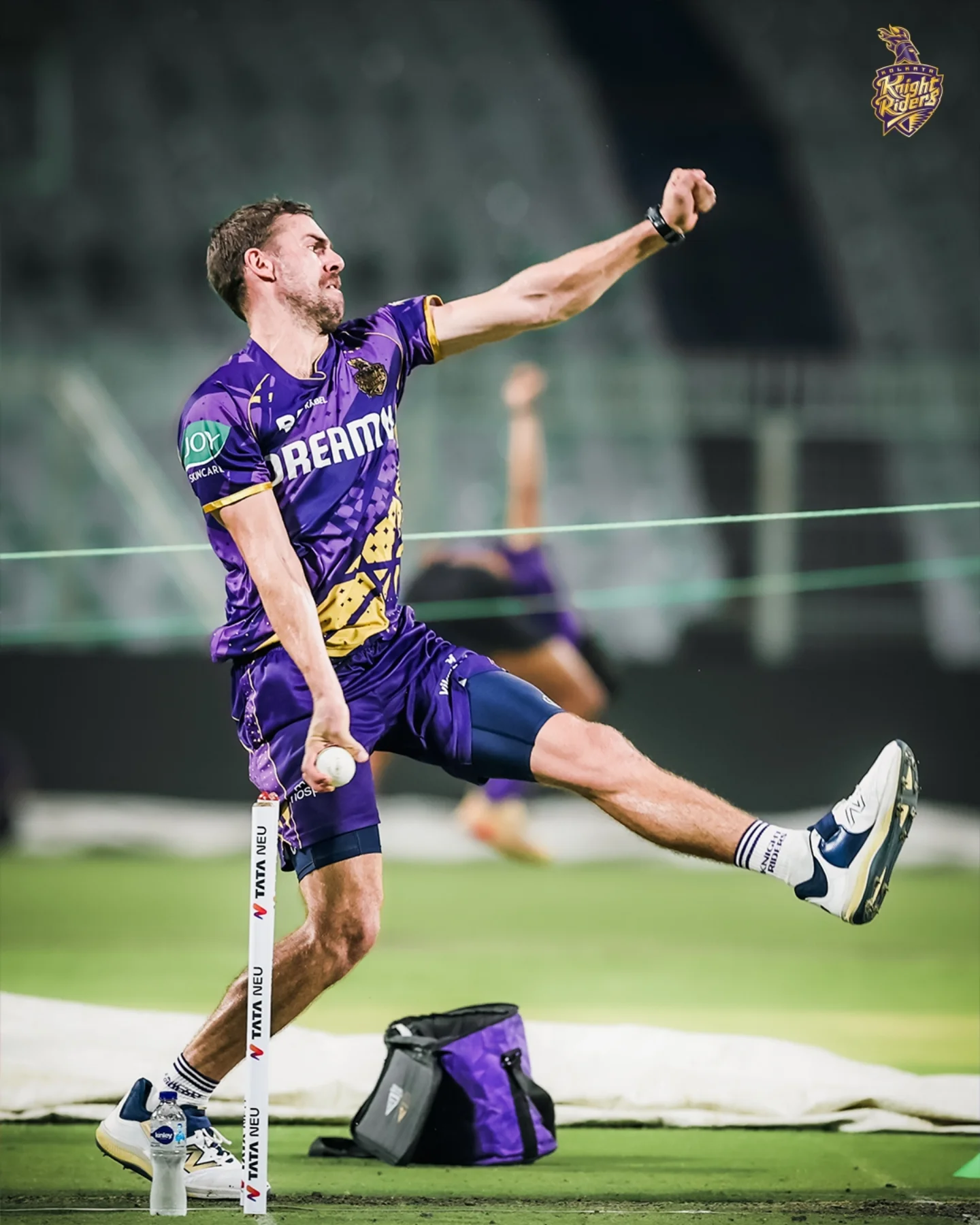 Fierce Energy Unleashed: Anrich Nortje Ignites KKR Spirit KKR’s electrifying Instagram post showcases bowler Anrich Nortje gearing up for IPL 2025!!