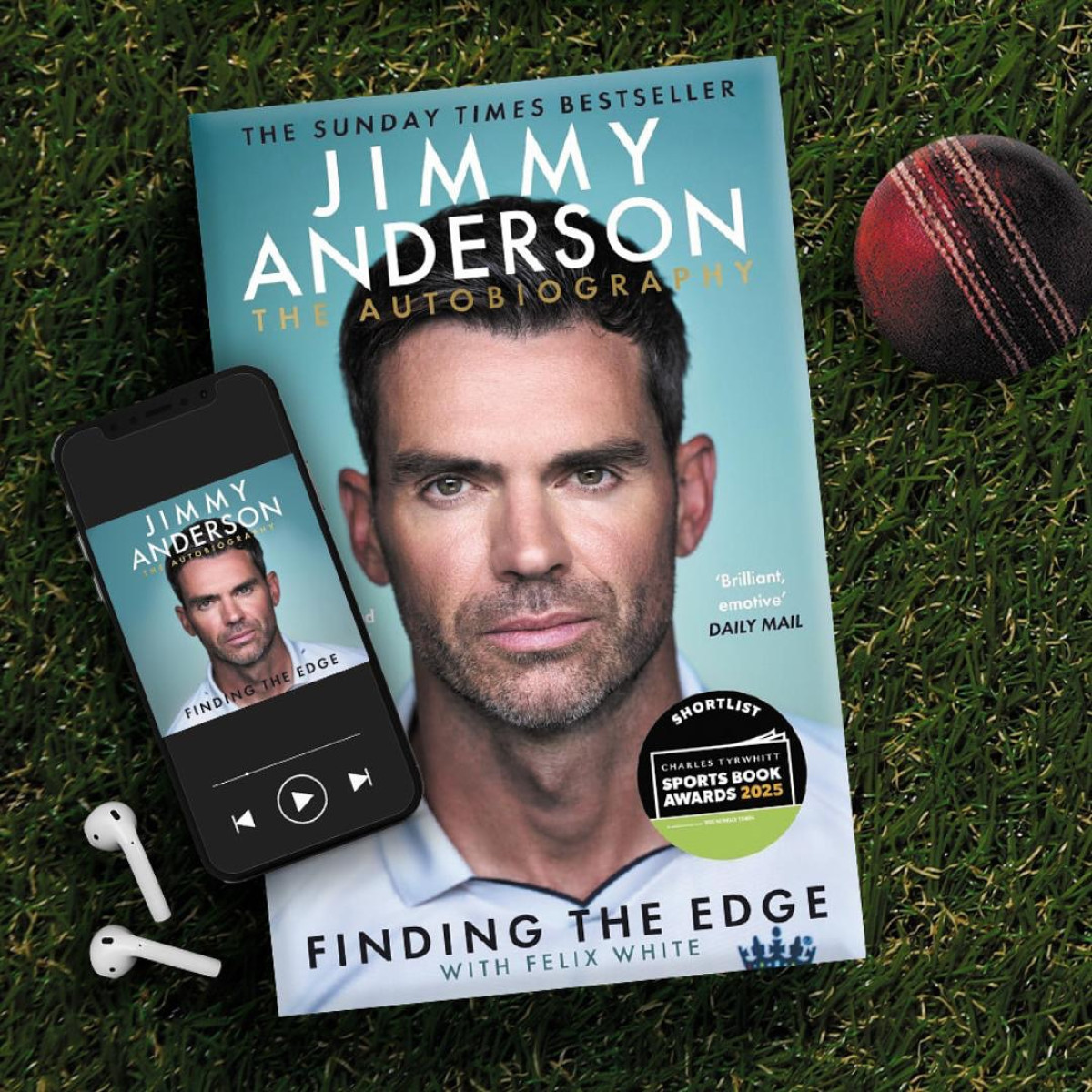 Finding The Edge Paperback Debut James Anderson’s book 'Finding The Edge' debuts in paperback, offering summer cricket tale