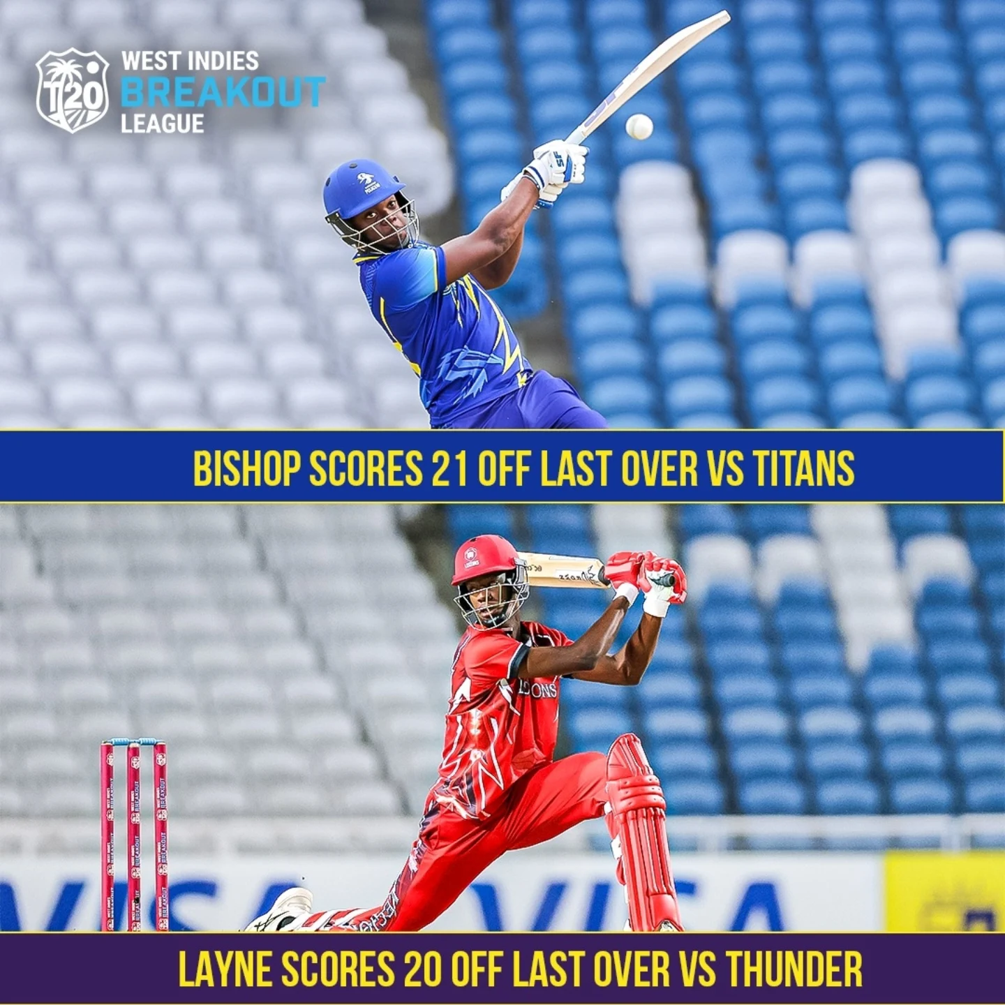 Bishop & Layne Ignite T20 Action, Proving Finishing Prowess On The Stage, CPL25 Live Now!!
