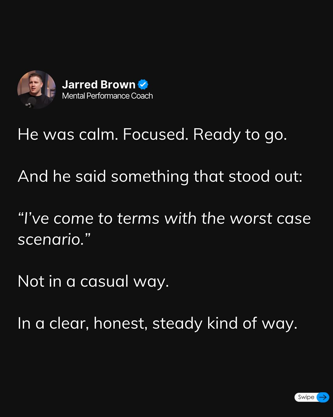 From Fear to Flow: Jarred Brown's Mental Edge