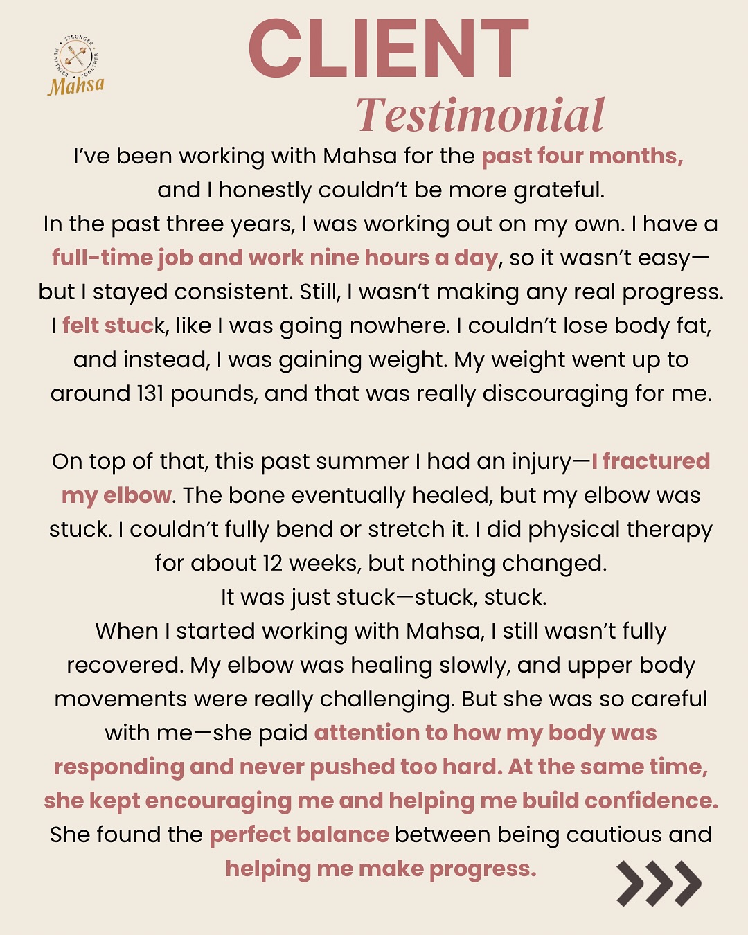 From Injury to Strength: Sahar’s Inspiring Transformation