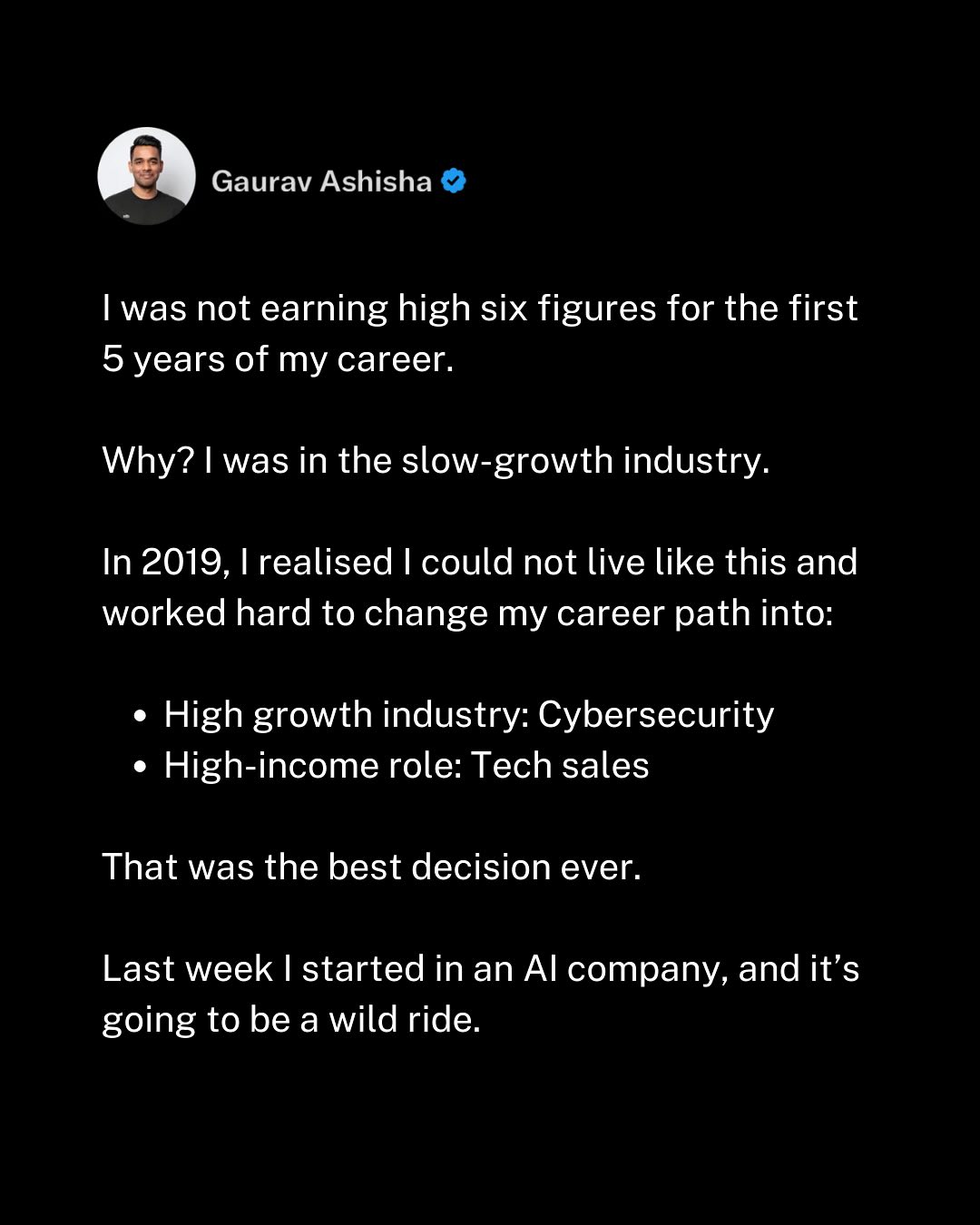 Gaurav Ashisha Embraces Growth With Relentless Hustle