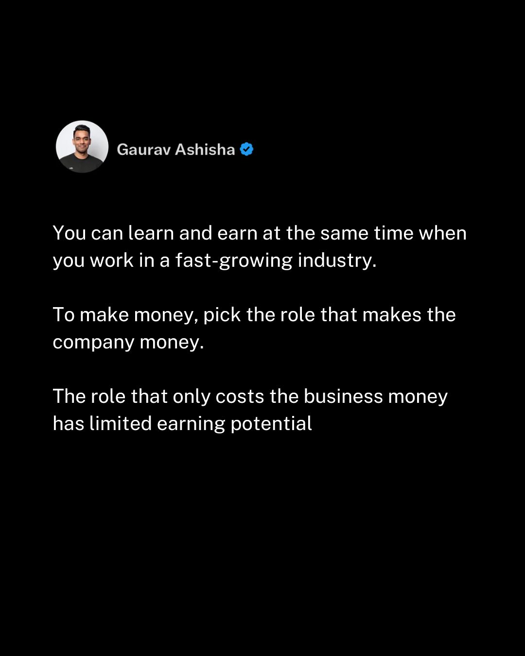Gaurav Ashisha Embraces Growth With Relentless Hustle