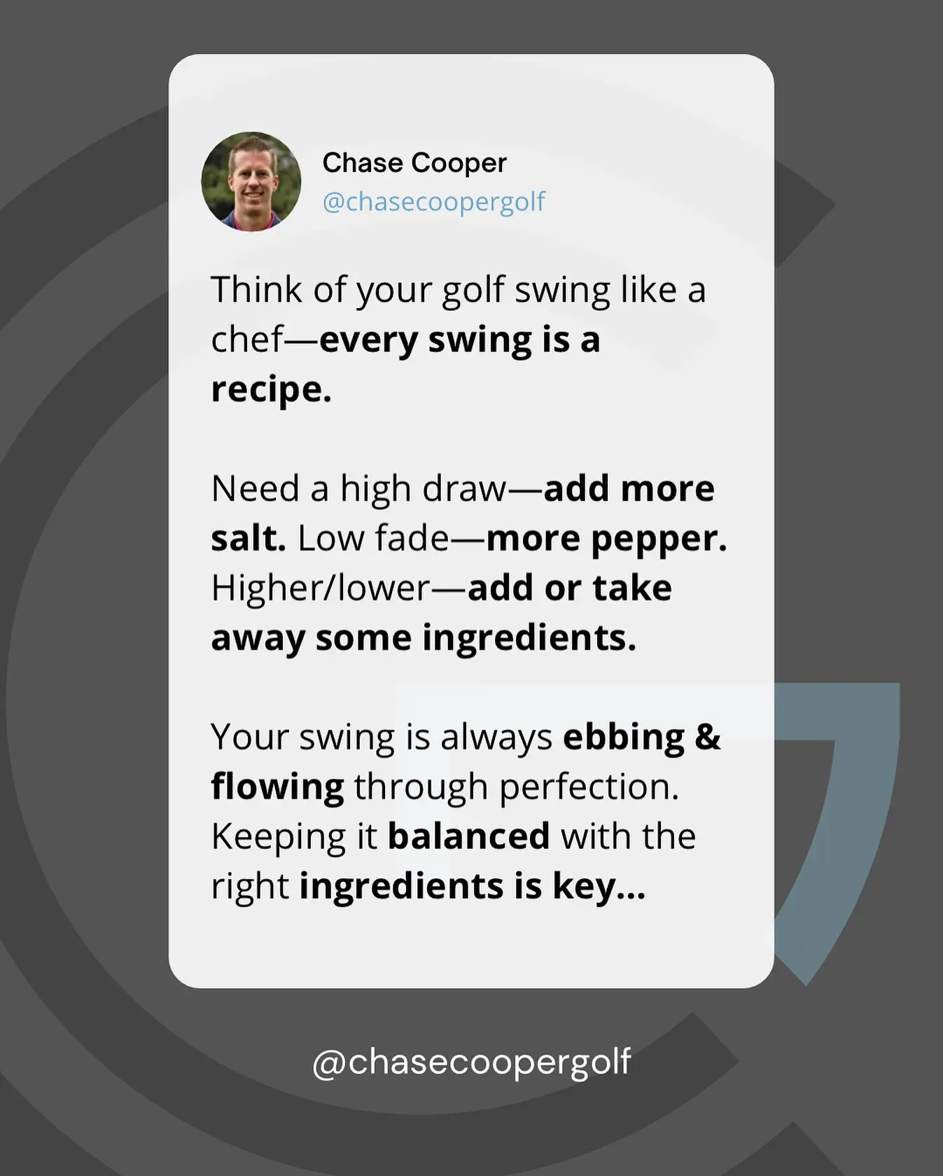 Chase Cooper Explains Goldilocks Swing Tips: Balancing Slice, Draw to Perfect Every Shot!!