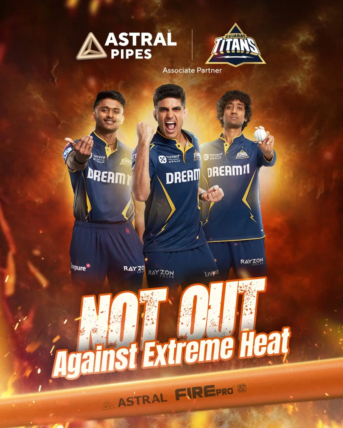 Gujarat Titans And Astral Fire Pro Bring The Heat Hot on the field and strong in performance Titans and Astral Fire Pro ignite the arena now