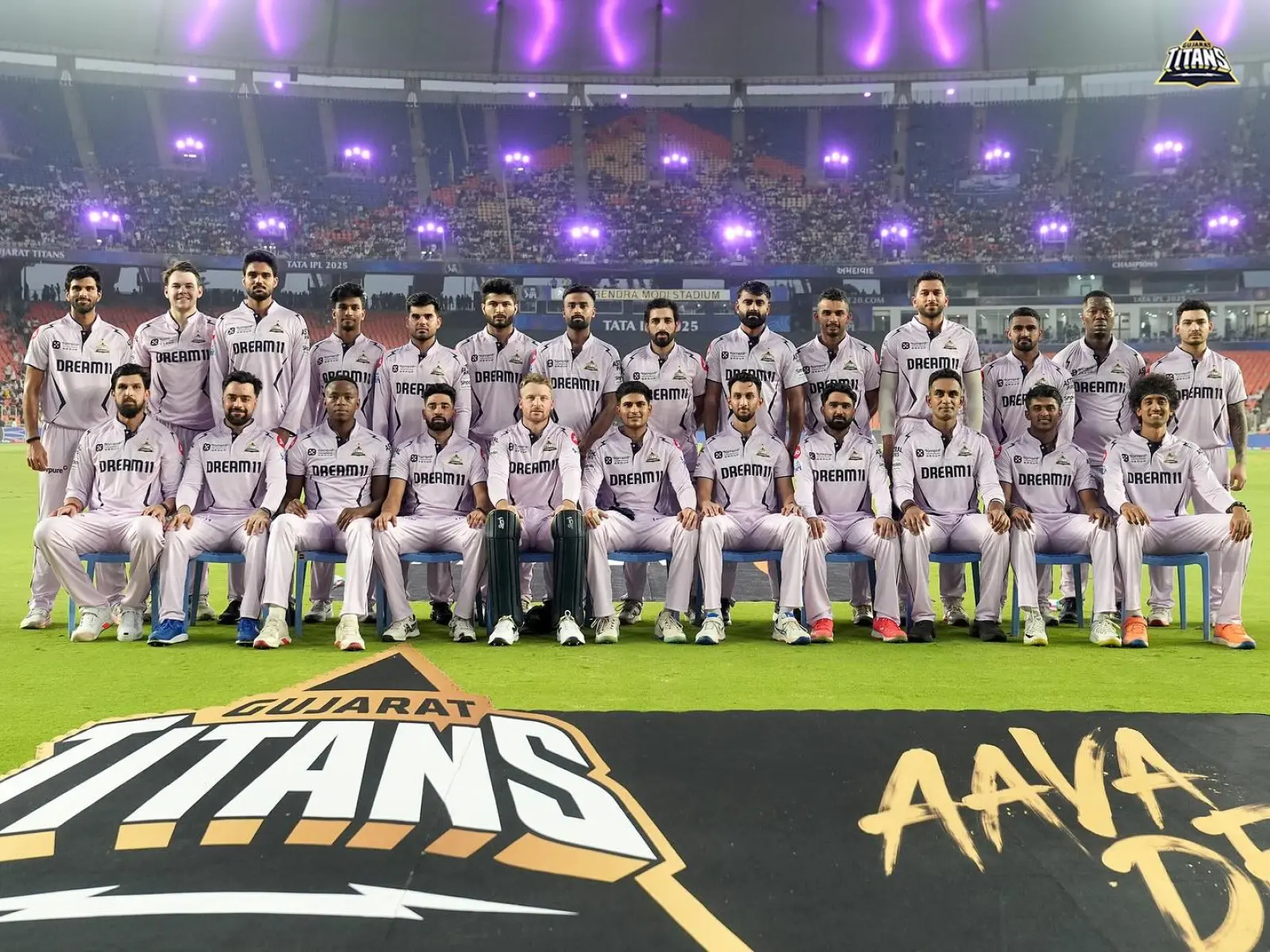 Gujarat Titans Unite In Bold Colours For TATA IPL 2025 Team Gujarat Titans embrace unity and vibrant energy as they gear up for the IPL challenge