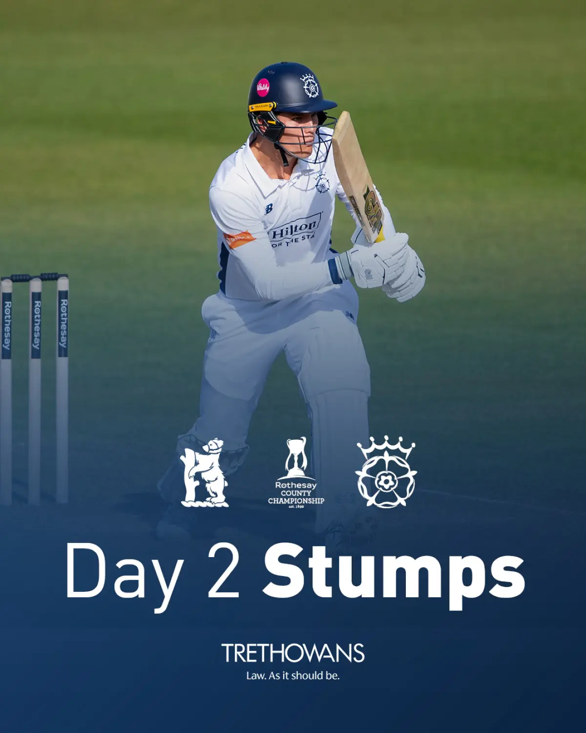 Hampshire Secure Massive Lead In Birmingham Middleton's 76 lifts Hampshire as they secure a 265-run lead in Birmingham at stumps big win.