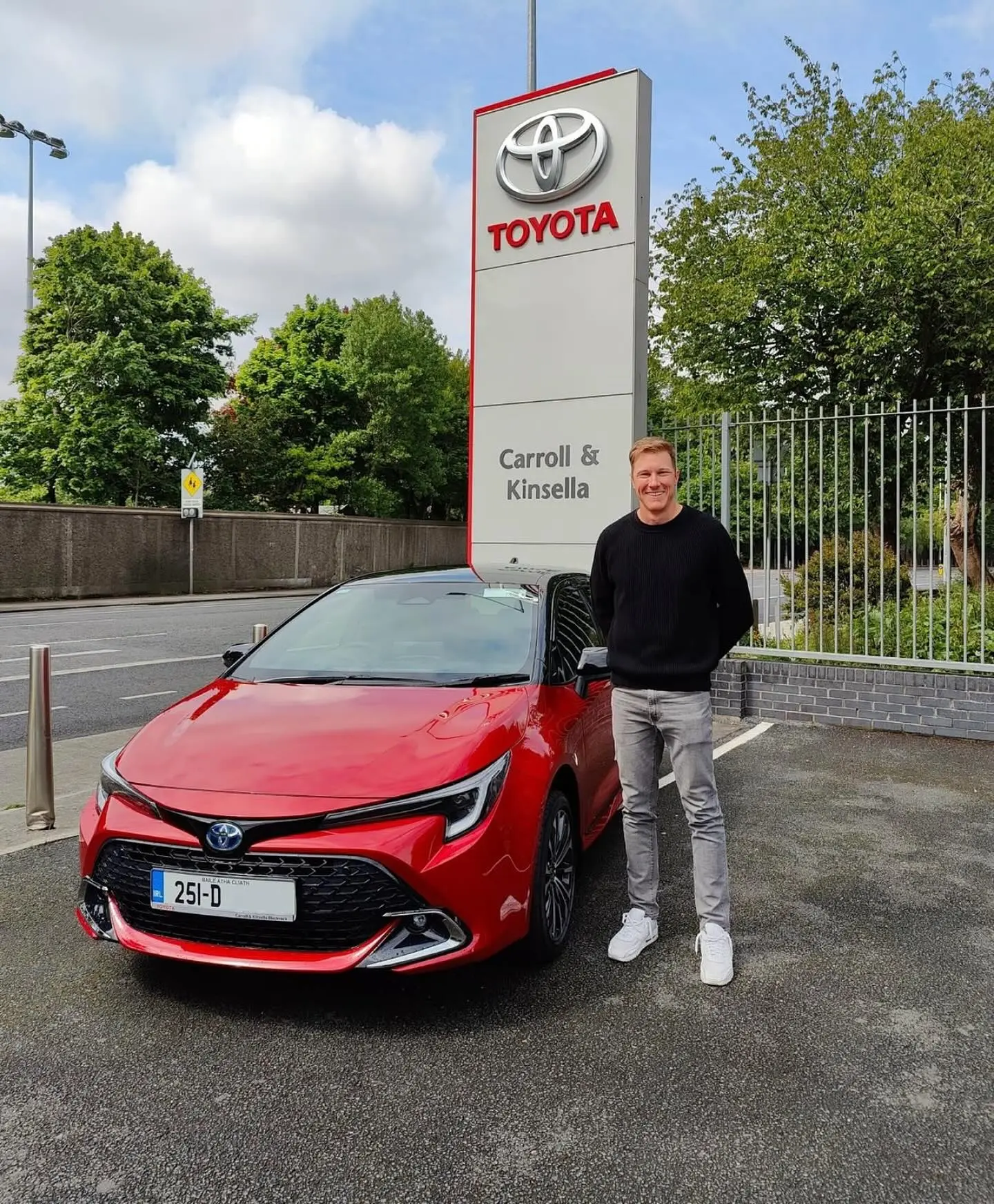 Harry Tector Celebrates 5-Year Partnership With Carroll Kinsella Cricketer collects his new car, marking five years of support and style in a remarkable event.