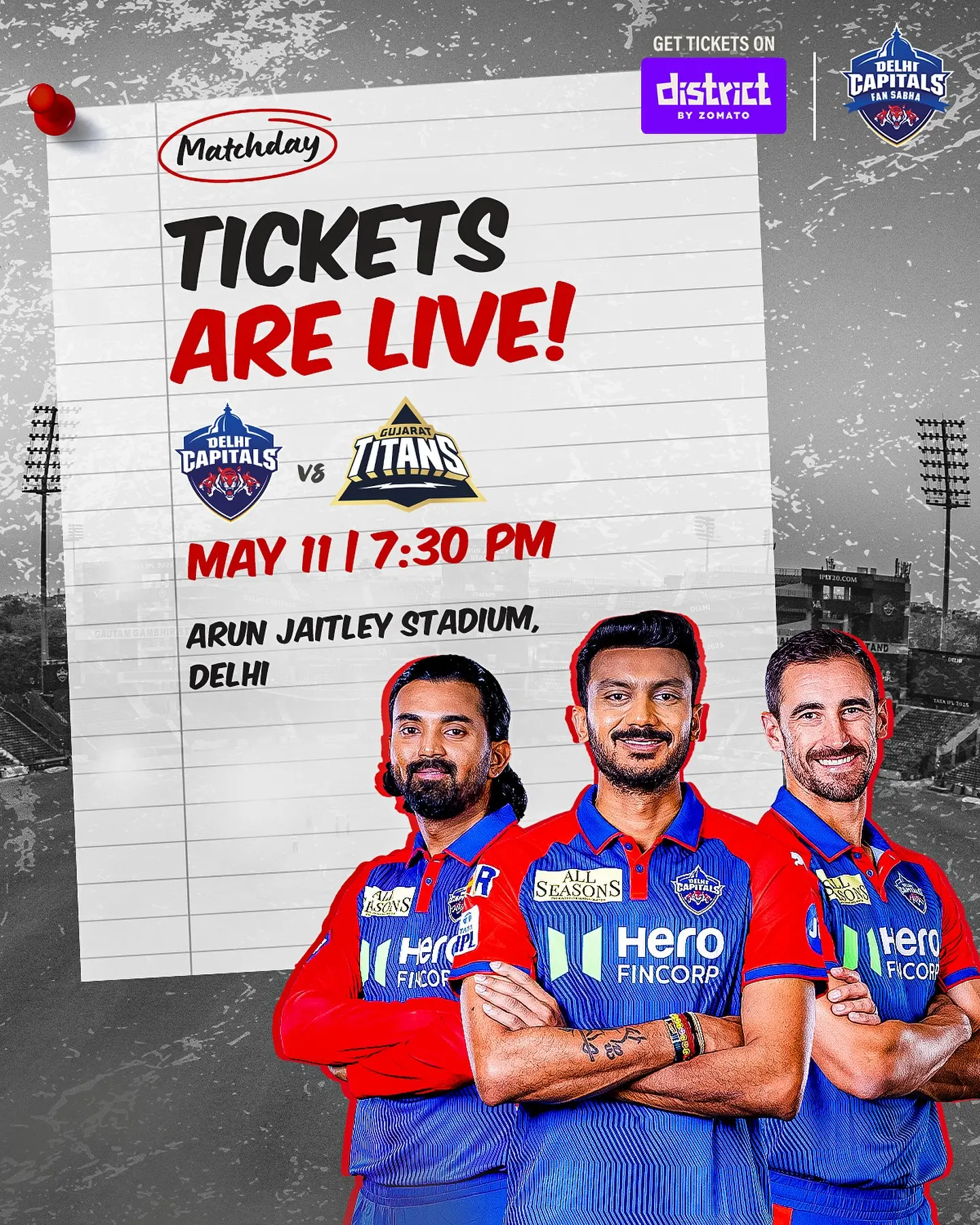 Home Roar: Delhi Capitals Final Season Appeal Delhi Capitals ignite Dilli spirit with one final home roar this season; grab tickets now.