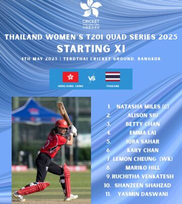 Hong Kong, China Women Choose Bowling; Ready to Clash with Thailand in T20I Quad Series!!!