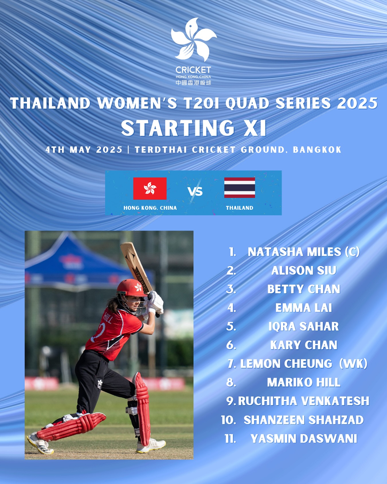 Hong Kong, China Women Choose Bowling; Ready to Clash with Thailand in T20I Quad Series!!!